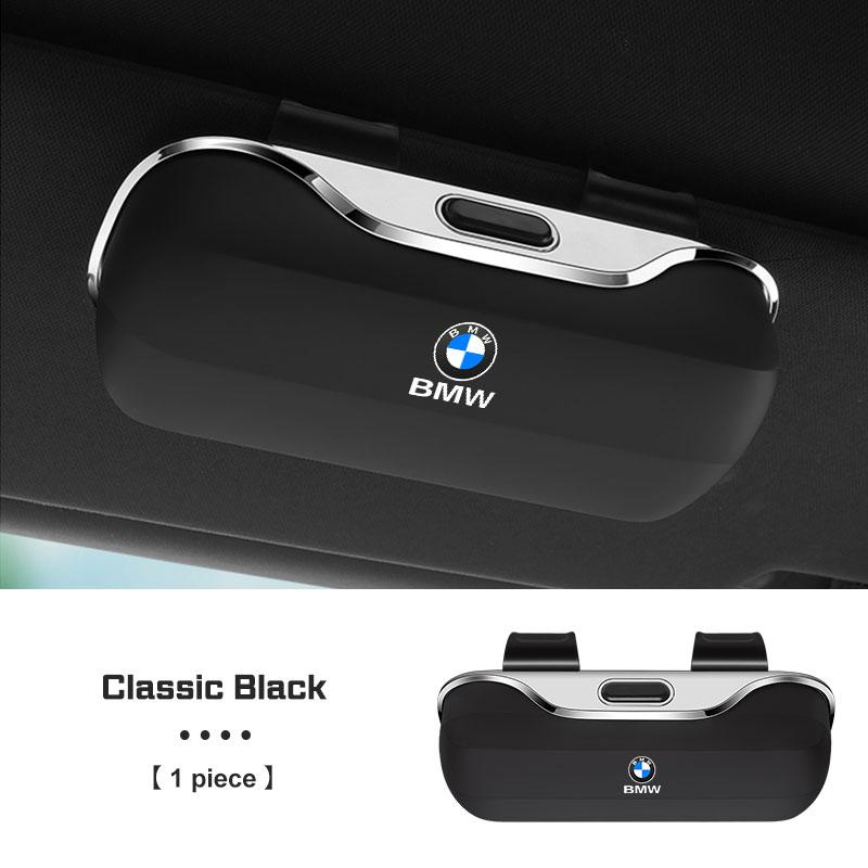 VYGI3 Car Visor Glasses Box Portable For BMW X1 X2 X3 X5 X4 X6 X7 1 3 5 7 Series F40 E90 G20 G30 G38 Sunglasses Holder Eyeglasses Case