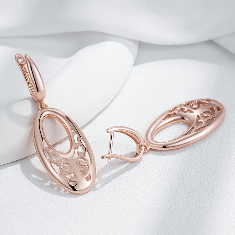 Уникальные этнические свадебные серьги-подвески в виде цветов для женщин, модные, из розового золота, высокого качества, повседневные, изящные, в стиле бохо