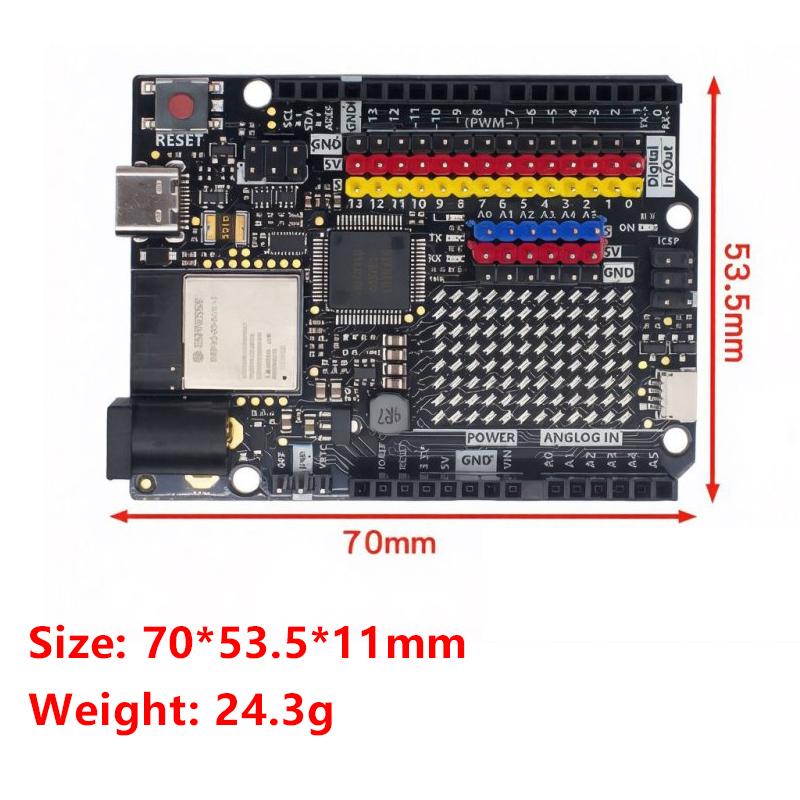 Плата разработки UNO R1 Type-C USB, встроенный Wi-Fi, Bluetooth, поддержка емкостного сенсорного экрана, рабочее напряжение 1 В, для IoT DIY