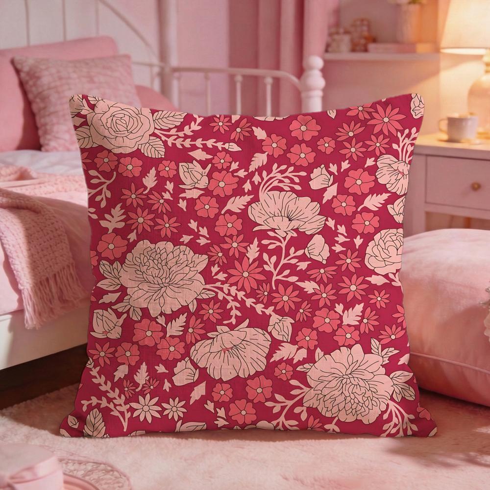 Elegant PPeony PatternS Cushion Cover Premium Comfort Reversible Pillow Cove Two in One Design for Any Room  Car Interior