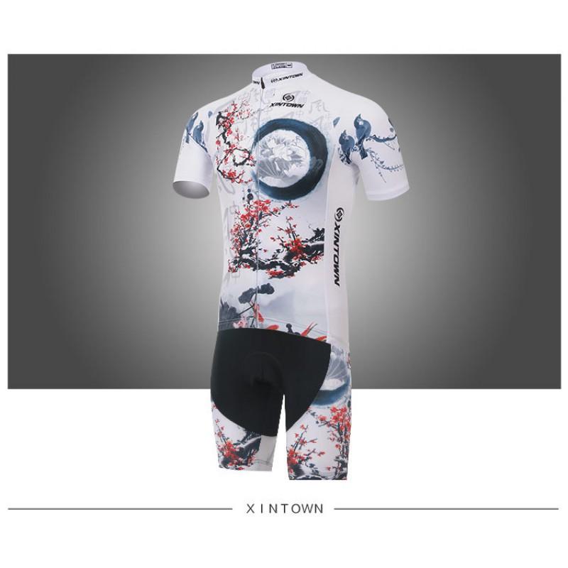 XINTOWN Cycling Jersey Short Set Men Breathable Moisture Wicking Bike Riding Outfit