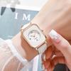 Модные дизайнерские женские часы, белые минималистичные прямоугольные женские кварцевые наручные часы, простые стильные женские часы