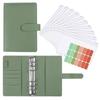 1 Set A6 Budget Planner 6 Holes Loose Leaf Budget Binder Rings Binder with Binder Pockets and Dividers for Travel