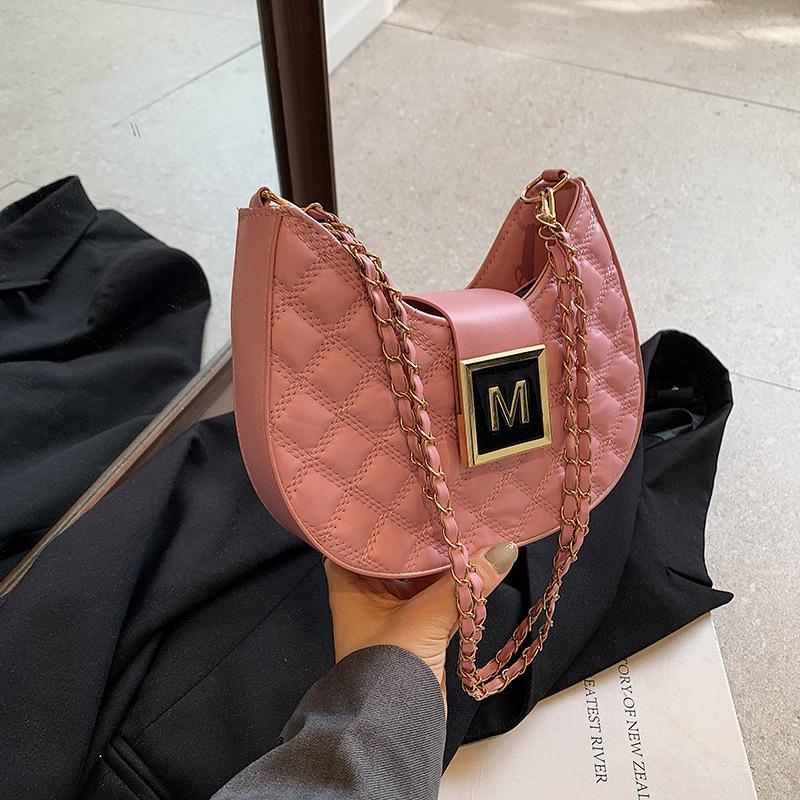 Красивая одноплечевая сумка для подмышек, модная женская сумка, новая модная нишевая текстура, цепочка через плечо, маленькая квадратная сумка