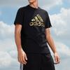 adidas M Fl Lg T Bronzing Logo Printing Sports Short Sleeve Black Men's GV2913