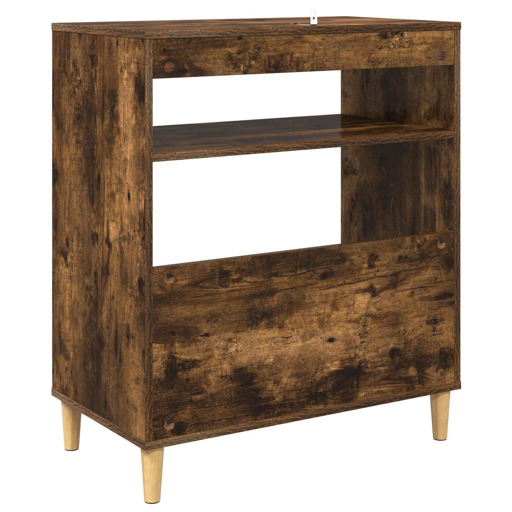 Record Player Stand Smoked Oak 71 x 39.5 x 83 cm