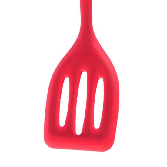 Жаростойкий шпатель с прорезями, пищевой силикон, цельный дизайн, Тернер для рыбы