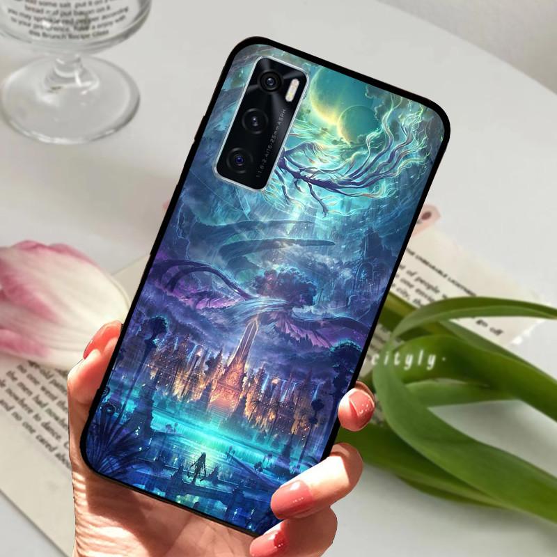 Чехол для Vivo V20 SE Животный Мультяшный Мягкий Силикон Funda для Vivo V20 SE V2022 V2023 Чехол для Телефона VivoV20SE Черный Coque 6.44 дюйма