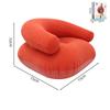 Outdoor Camping inflatable sofa U-shaped flocked seat with armrest backrest For Family Beach Lawn Party inflatable Lounge ChairO