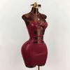 European and American style women's clothing summer new fashionable solid color sleeveless splicing bronzing suspender hollow tight short dress women