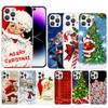 Рождественский Санта-Клаус Подарок Мягкий Чехол для iPhone 16 17 Air 15 14 Pro Max 16E Чехол для Телефона 13 Mini 12 11 7 SE 8 Печатный Рисунок Fi