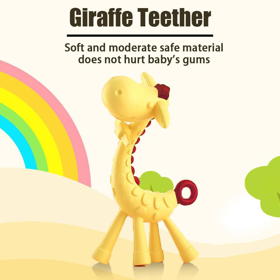 Аксессуары для фотосъемки Детский прорезыватель для зубов «Жираф» Создан для прорезывания зубов у детей Успокаивает зудящие молочные зубы Подарок на день рождения Удобство