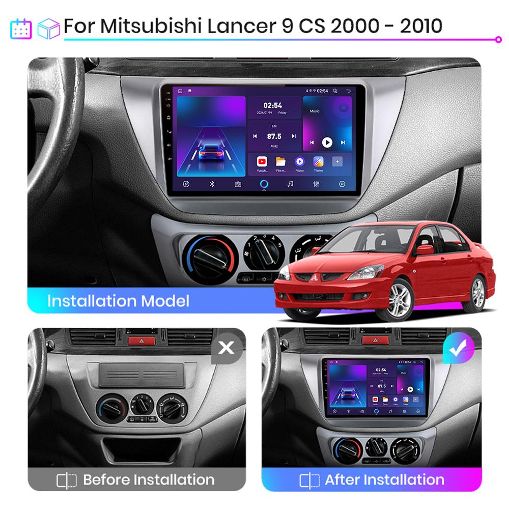 Android Carplay автомобильное радио для Mitsubishi Lancer 9 CS 2000-2010 мультимедийный проигрыватель головное устройство стерео GPS навигация BT WIFI 4+64 ГБ
