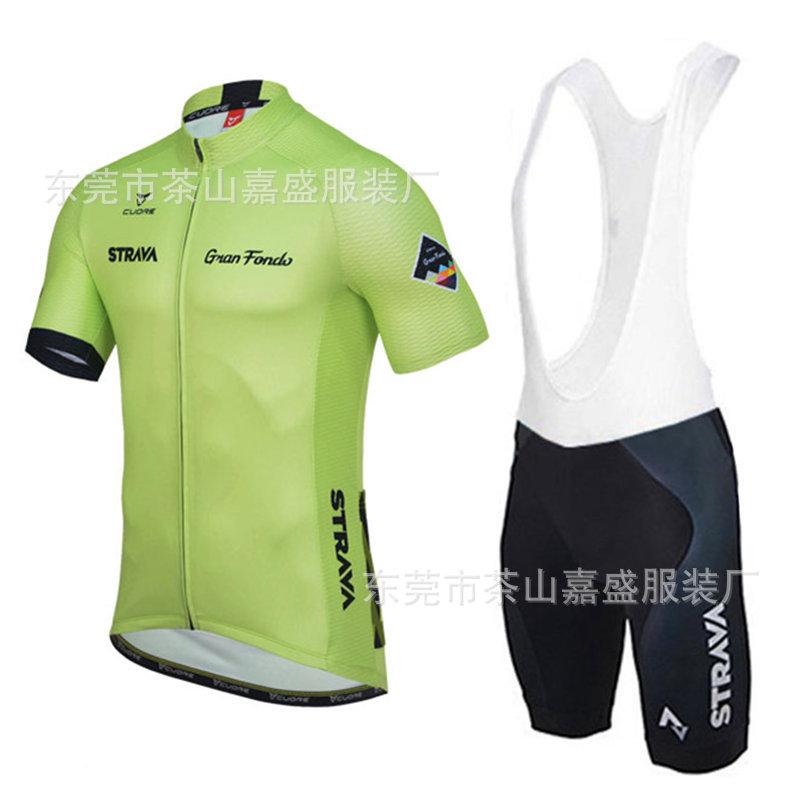 2025 for STRAVA short-sleeved set, bicycle road bike cycling suit, quick-drying, breathable and sweat-absorbing