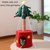 Christmas Tree Cat Tower 2-in-1 Scratching Post Cozy Cave Bed Space-Saving Cat Furniture for Small Cats