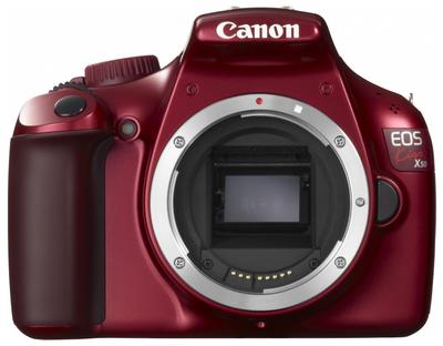 Восстановленная цифровая зеркальная камера Canon EOS Kiss X50, красный корпус, (KISSX50RE-BODY)