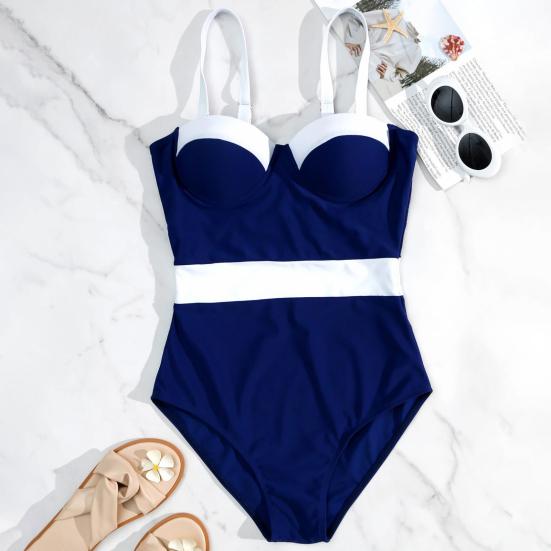 Convenient Women Swimwear Easy To Wear Slim Style Nylon Stretchy Fine Texture Women Swimwear for Beach