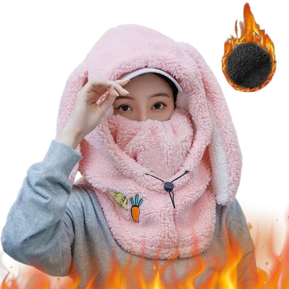 Motorcycle Face Cover Windproof Wind Resistant Warm Face Cover Winter Hat Outdoor Hooded Hat Skiing Head Warmer Cartoon Cute