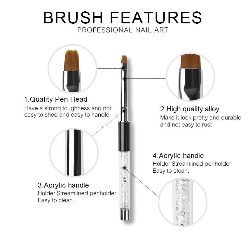 Кисть для дизайна и наращивания ногтей