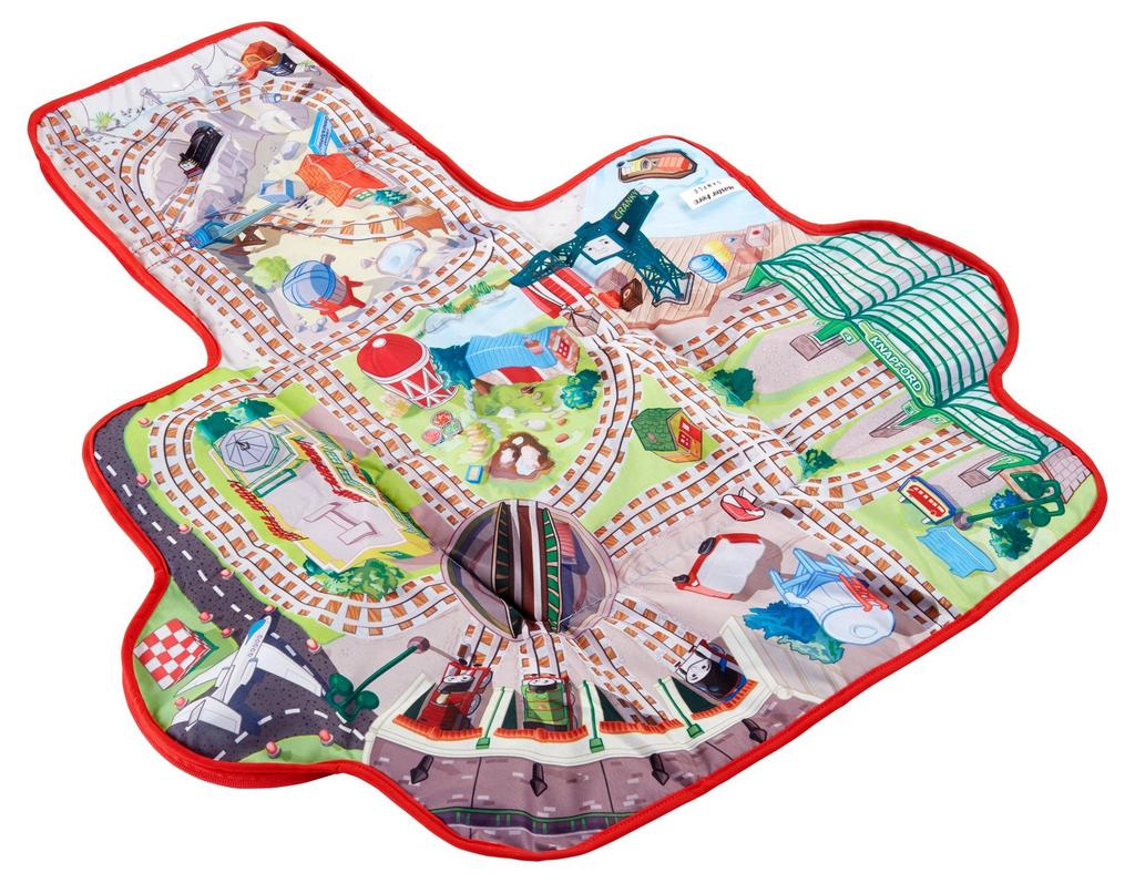 Паровозик Томас, деревянная серия рельсов, 2WAY, сумка для уборки, игровой коврик Sodor Island & (БДГ70)