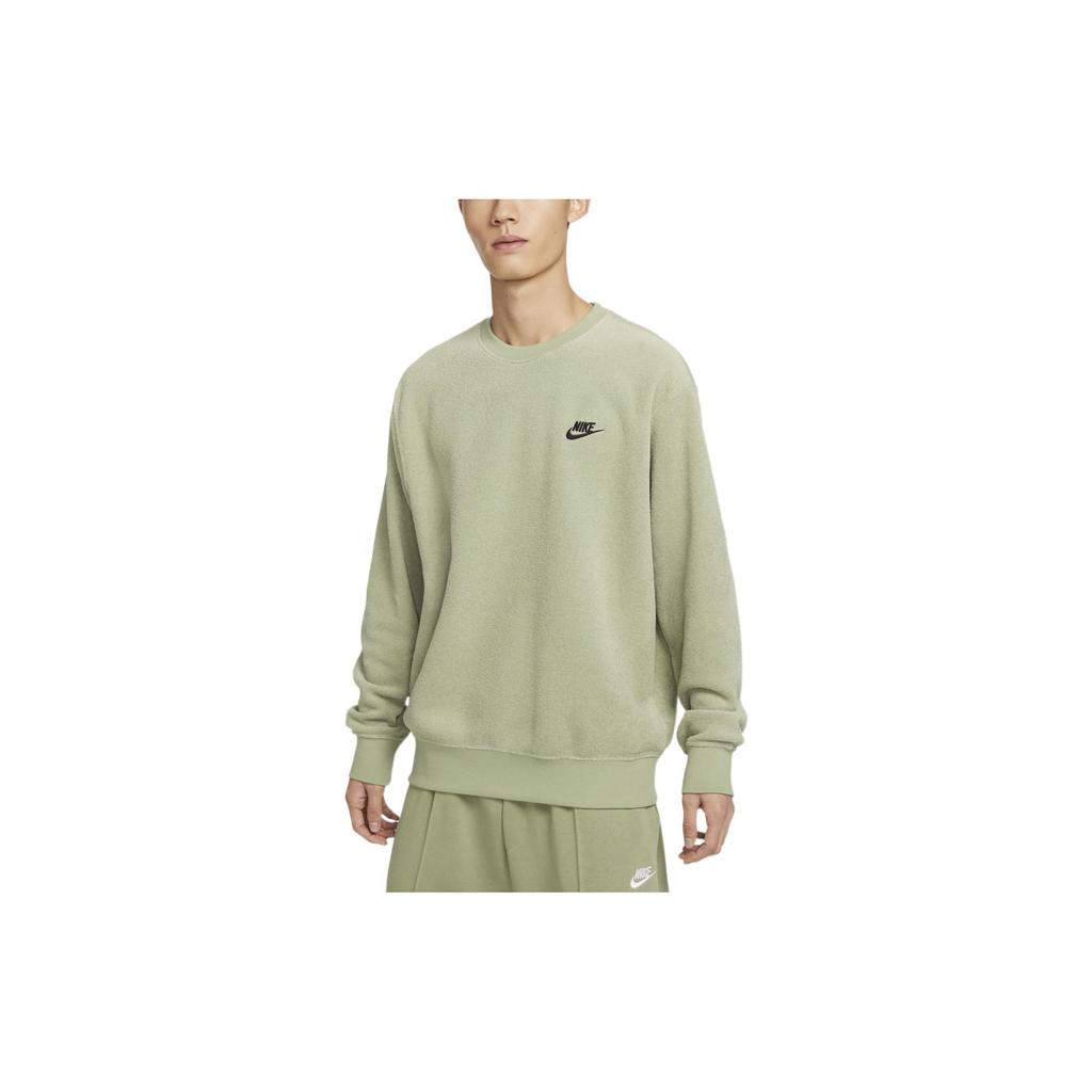 Nike Sweatshirts Men's Oil Green Crew Neck Moderate Regular FB4980-386