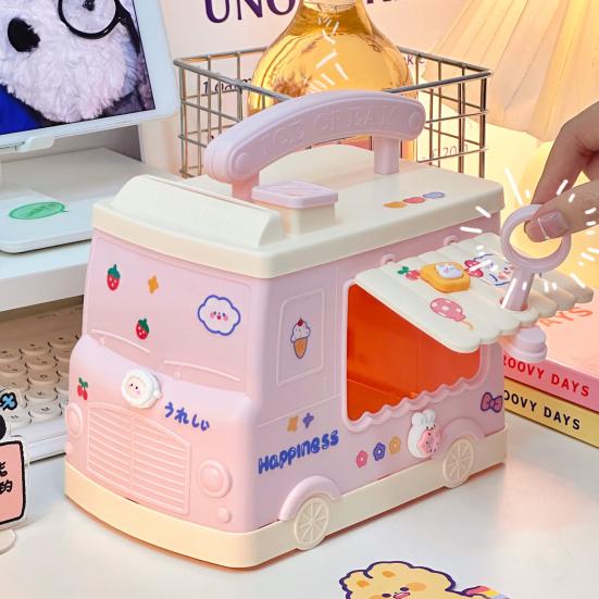 Долговечная копилка с замком, небьющаяся банка для хранения монет