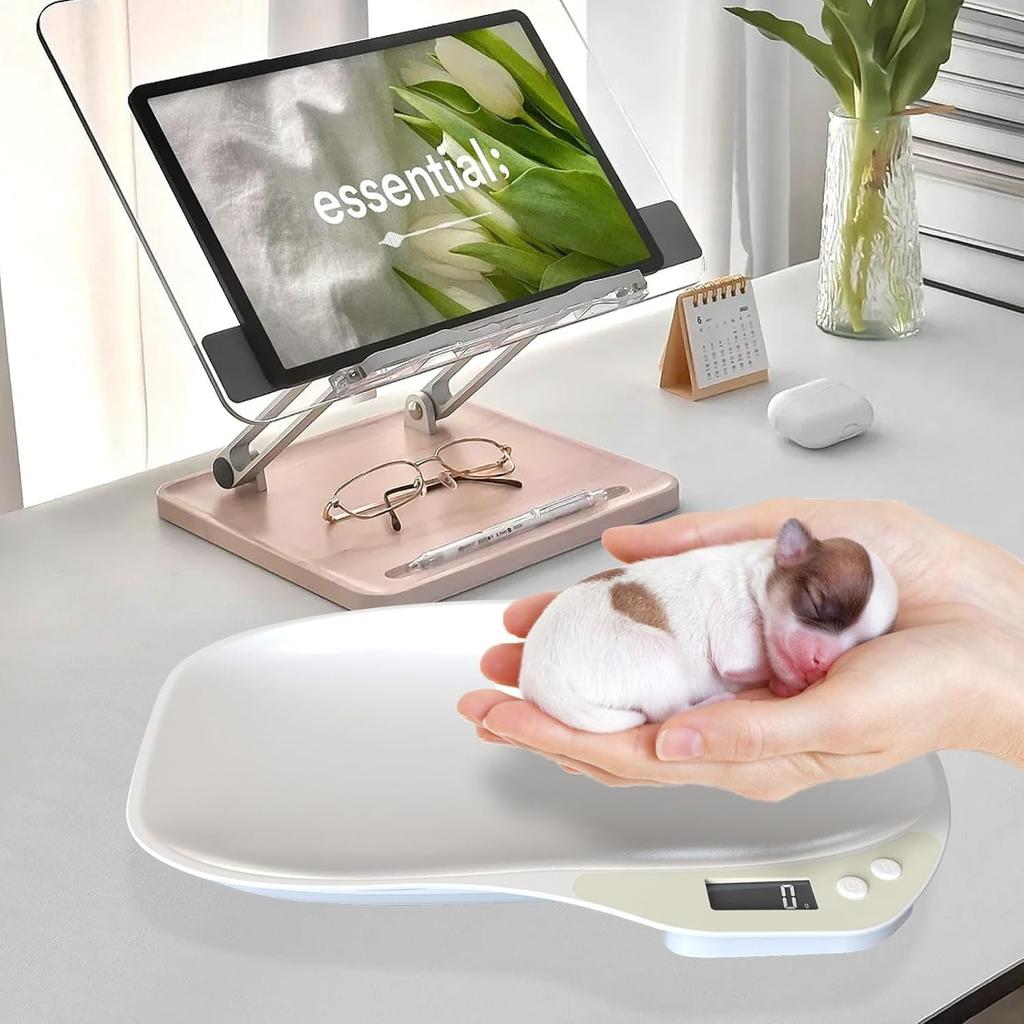 Small Digital Pet Scale for Dogs Cats, Max 33 lbs LCD Display Small Animal Scale, Multi-Function Mini Electronic Kitchen Food Weighing Scales, for