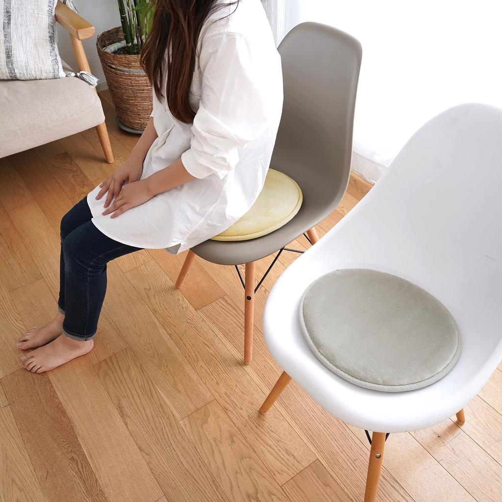 Подушка на стул Toshishimizu Лавандовый пепел Круглая 35см Низкая упругость Высокая упругость Фланель LM102 3-слойная