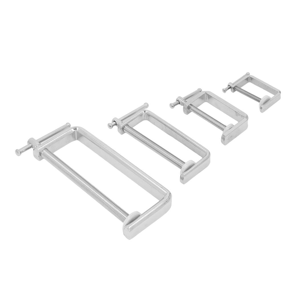 Набор из 4 шт. Промышленная С-струбцина Нескользящий коврик Быстрая фиксация С-струбцина из стали A3 для мастерской