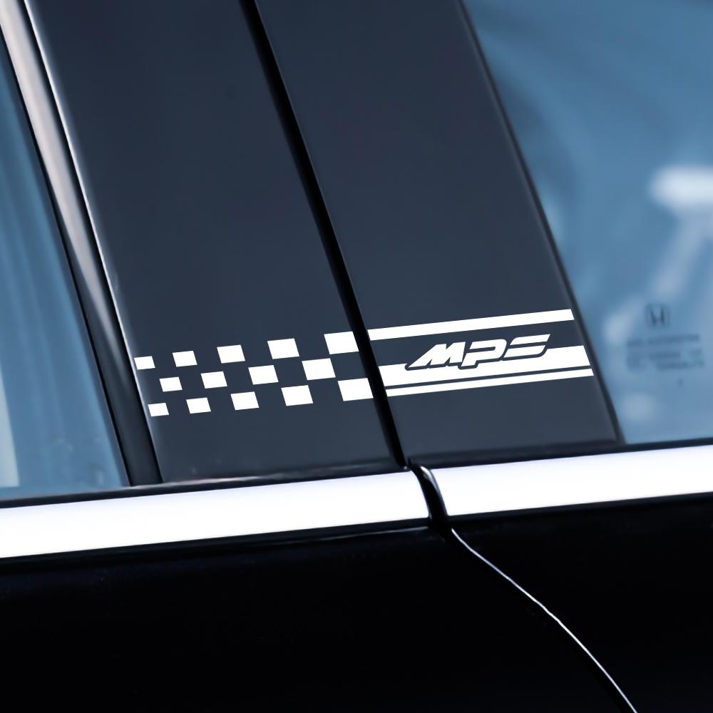 Car Styling Car Side Window B Pillar Decortion Decals PVC Auto Emblem Stickers For Mazda Axela Atenza Demio CX-3 CX-5 CX-8 MPS 3 FF10