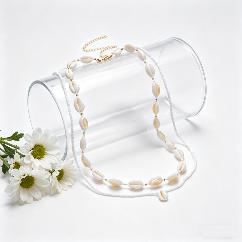 2PCS/Set Simple White Shell Bead Tassel Waist Chain for Women Summer Beach Vacation Accessory Layering Body Chain Gift