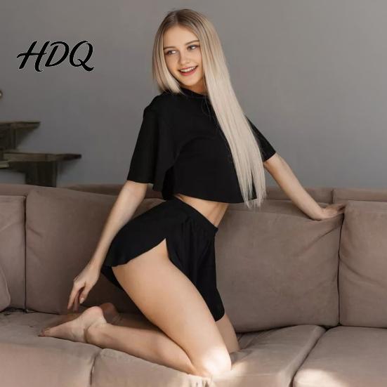 Casual Home Wear Women Women's 2 Piece Pajama Sets Soft Short Sleeve