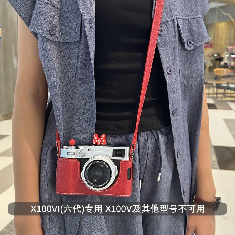 Fuji X100VI Camera Case With Strap Palm Print Design XT30 III XT50 XS20 Micro Bag Shockproof Single Shoulder