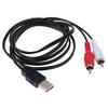 Двойной RCA папа к USB папа A композитный адаптер аудио-видео кабель-удлинитель для передачи данных