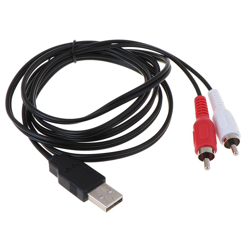 Двойной RCA папа к USB папа A композитный адаптер аудио-видео кабель-удлинитель для передачи данных