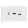 Бытовая панель интерфейса CAT6 HDMI USB3.0 с зажимом на настенной пластине, стандарт США
