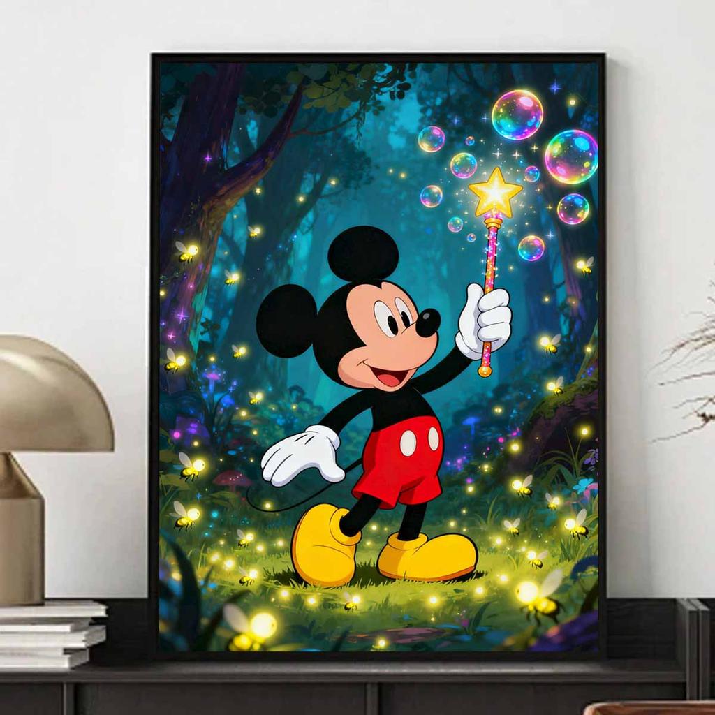 Disney Diamond Art Painting Kit Magical Mickey 5D Diamond Painting Dot Art Home Wall Decor