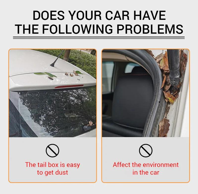 Автомобильная резиновая уплотнительная лента Уплотнительная лента для зазора крышки багажника автомобиля для внедорожника хэтчбека Верхняя кромка Отделка Автомобильные аксессуары Герметик Пылезащитный