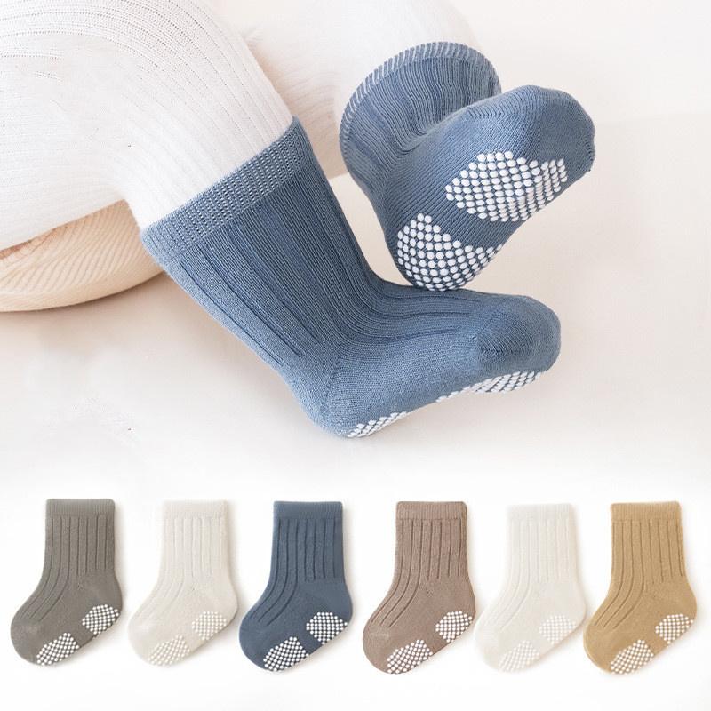 3 пары/лот носки для маленьких девочек и мальчиков, противоскользящие хлопковые носки с принтом для малышей для девочек и мальчиков, мягкие милые детские носки для новорожденных, От 0 до 5 лет