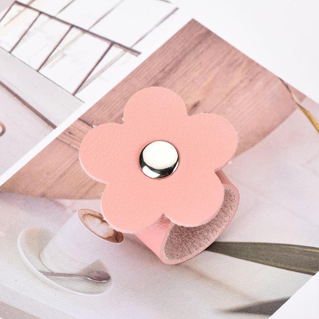 Leather Desktop Storage Charger Cable Protector Cord Organizer Winder Tie Cable Management  Winder