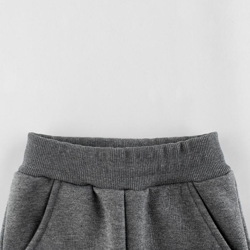 Плюс бархатные спортивные штаны для мальчиков, зимняя детская одежда, однотонные детские спортивные штаны с эластичной резинкой на талии для мальчиков