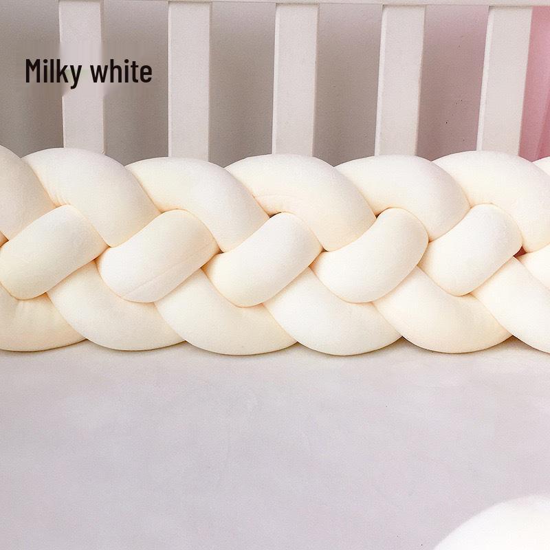 Датская вязаная подушка-узел, заплетенная из четырех прядей – Защитный бортик для кровати от ударов для детской комнаты