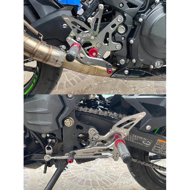 ARASHI Мотоцикл Передняя Подножка Подножки Задний Комплект Задние Подножки Для KAWASAKI NINJA400 Z400 EX400 2018-2023