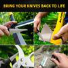 Точилка для кухонных ножей Алмазный конический напильник Точилка для ножей Заточка изогнутой поверхности для ножей Ножницы Хонинговальный брусок Кухонный шлифовальный инструмент