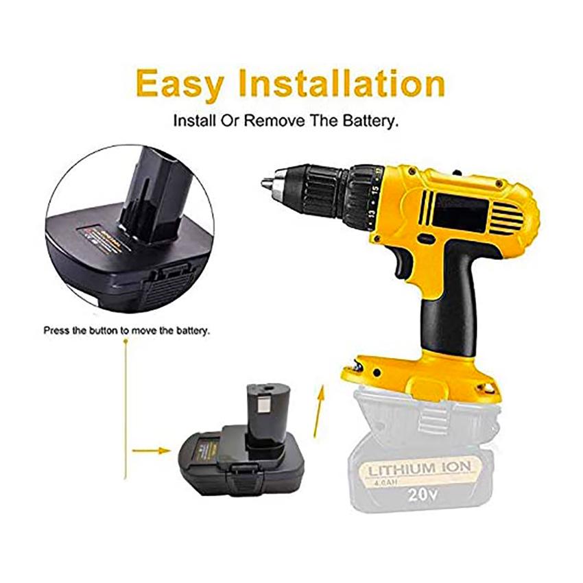 DM18RL MT20RNL BPS18RL Совместимо с DeWalt, Milwaukee, Ryobi, Makita