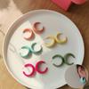 Korean Style Candy Color Fresh Jewelry Gifts Geometric Hoop Eardrop C-shaped Earring Dangler