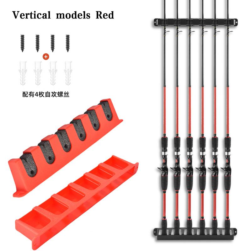 1 пара настенных кронштейнов для удочек, настенный кронштейн для удочек из АБС-пластика, ручка из пенопласта, многослотовый дизайн для хранения удочек и рыболовных инструментов