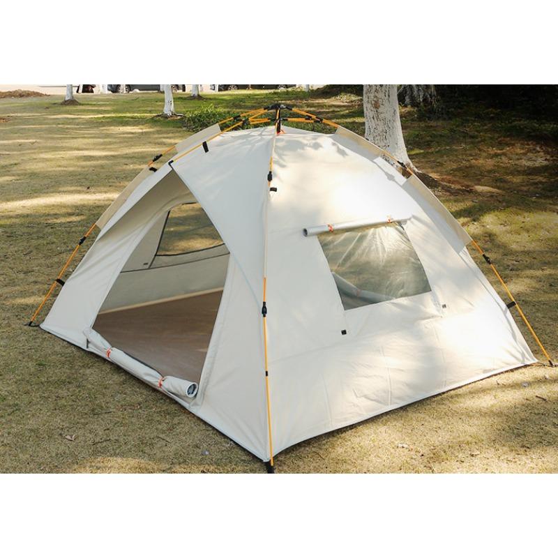 Outdoor Tent Camping Beach Portable Folding Automatic Quickly Open Rainproof Camping Thickened Silver Glue Coating
