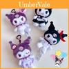 Оригинальный плюшевый брелок Sanrio Kuromi, милый мультяшный маленький дьяволенок, подвеска на сумку, подарок