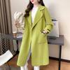 Women's Leisure Long Woolen Coat with Loose Fit, Perfect for Autumn and Winter